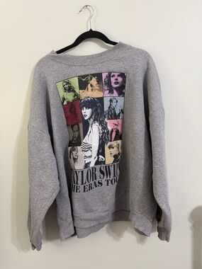Taylor Swift Gray 'The Eras Tour' Pullover Sweatshirt
